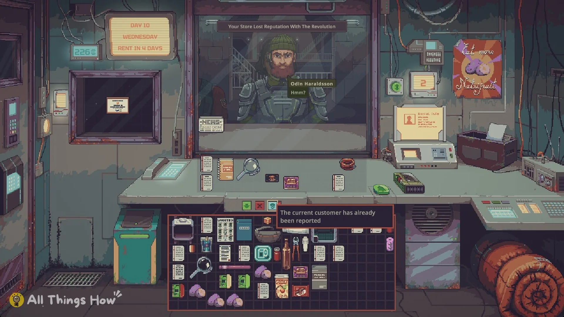 Reported Odin Haraldsson with the Revolution reputation loss banner