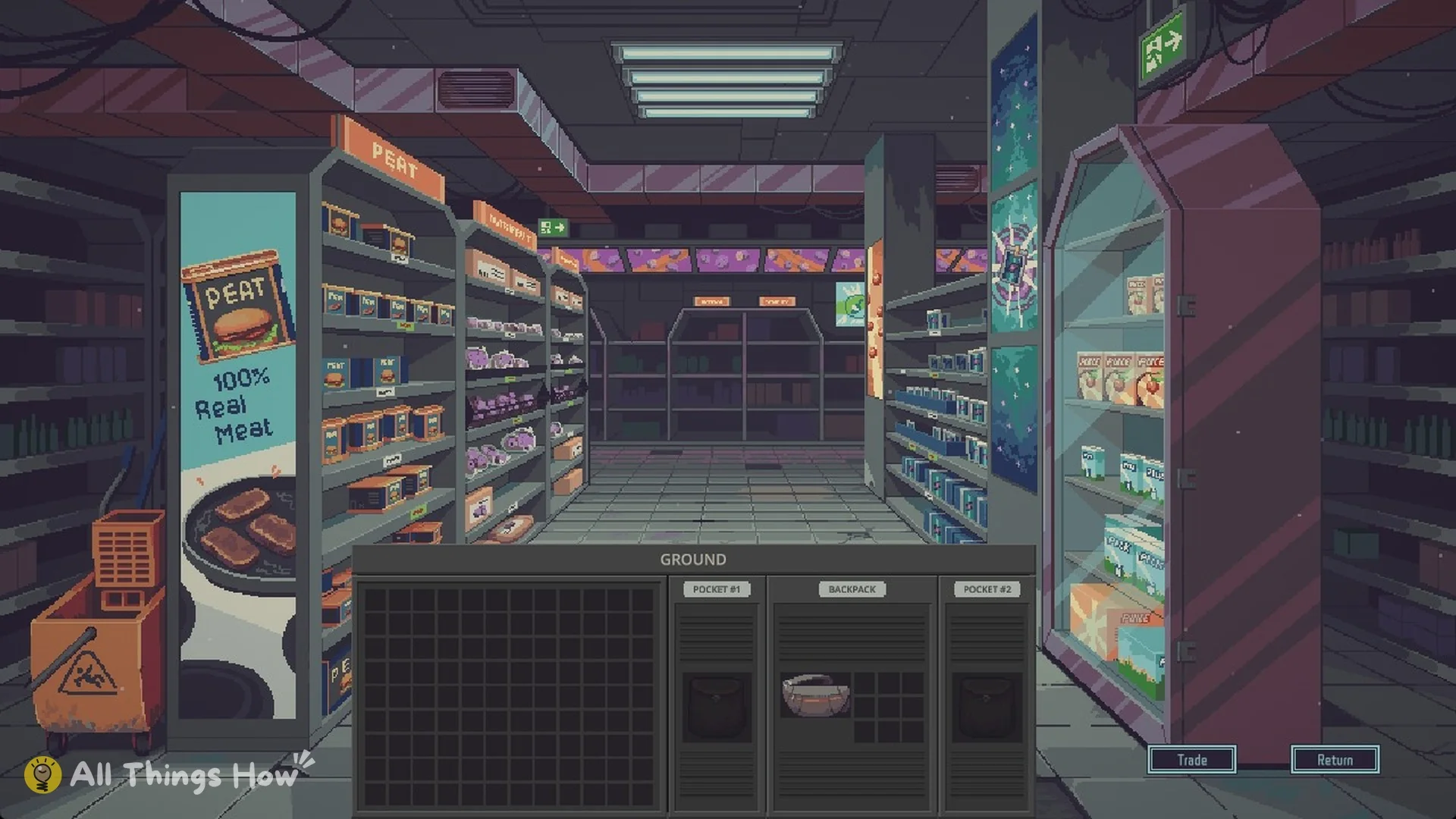 Commissary shelves with the Ground grid, pockets and backpack slots