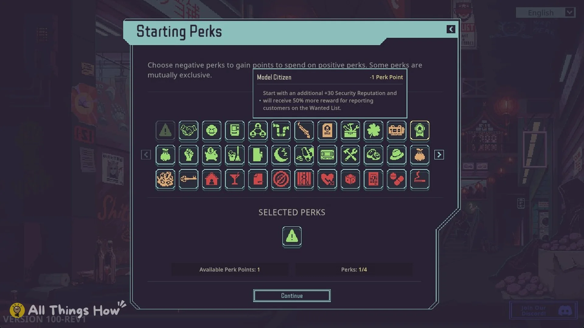 Model Citizen perk tooltip with 50 percent more reward for reporting
