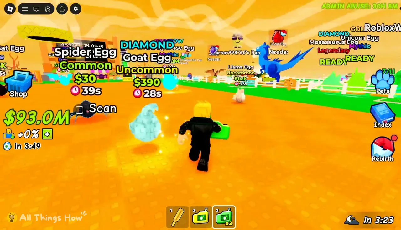 E Scan prompt showing next to a Spider Egg in the field