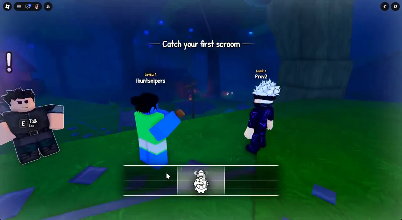 Scroom target selected with capture progress partially filled in the bottom panel