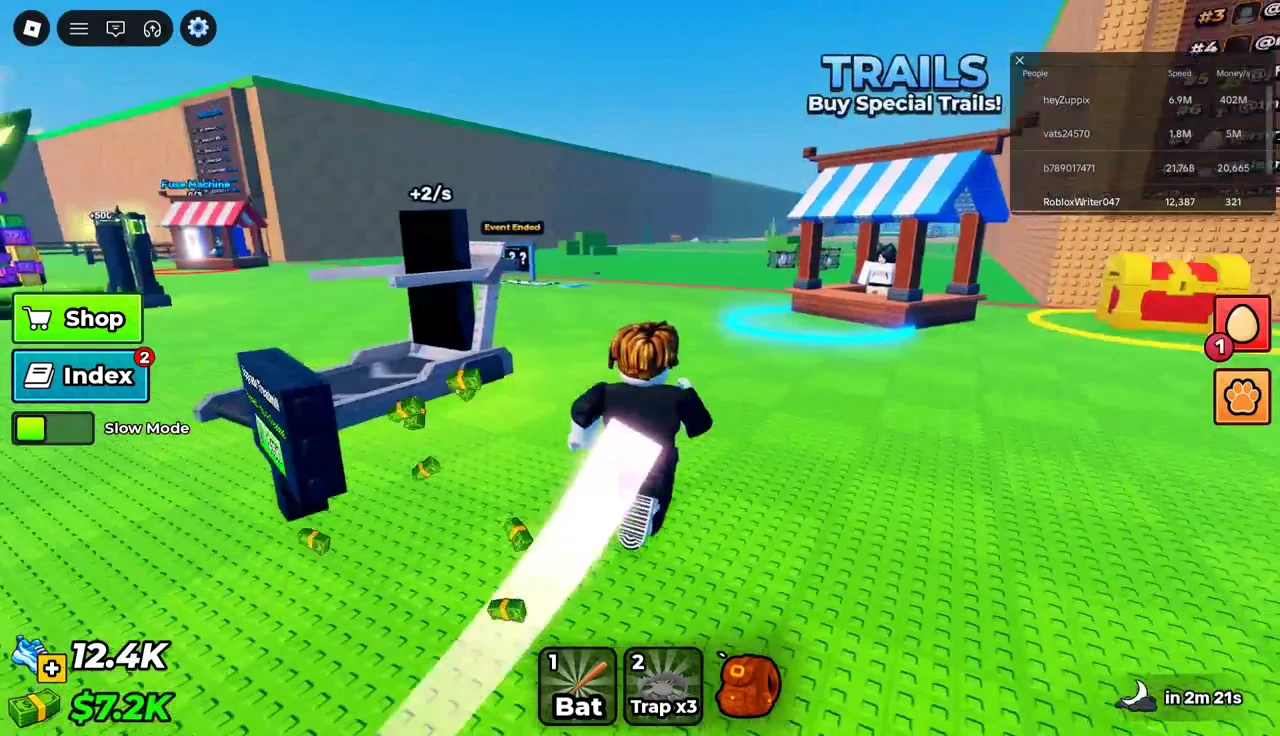 Trail booth straight ahead as the player runs over to browse the trails