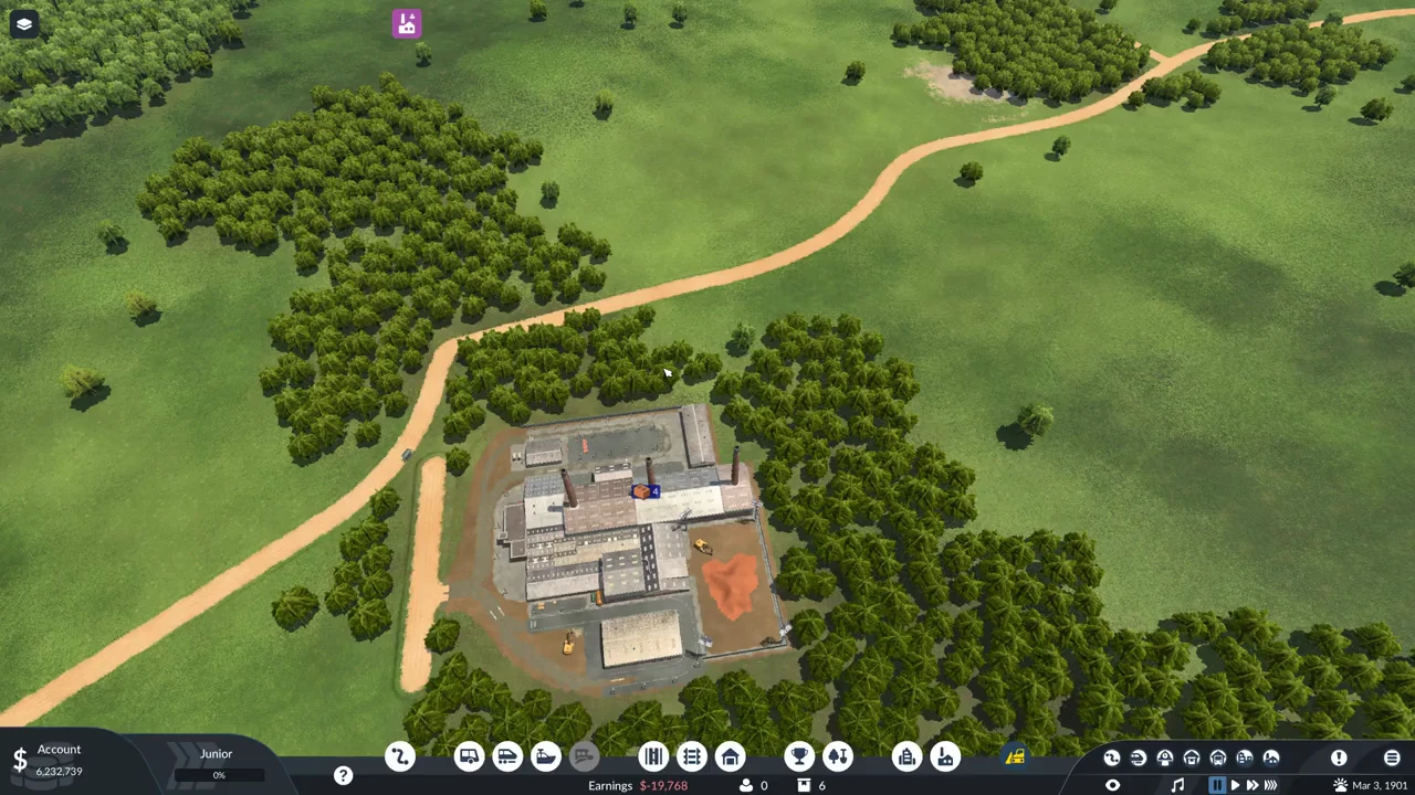 Map view with the date and weather icon sitting in the bottom-right corner of the interface bar