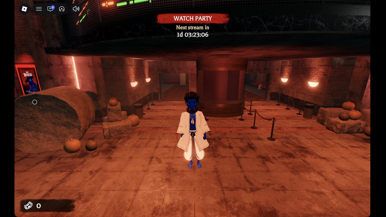 Avatar under the cinema marquee in The Hollow, the round ticket booth ahead with an entrance on each side