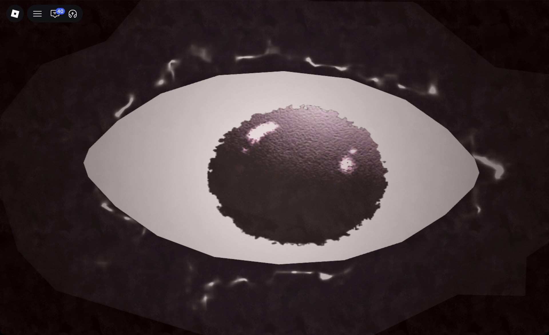 A giant eye filling the screen at the moment the entity catches the player