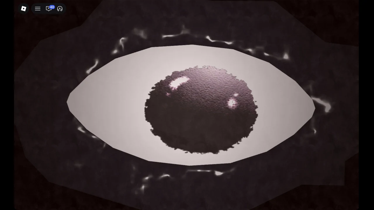 A giant eye filling the screen at the moment the entity catches the player