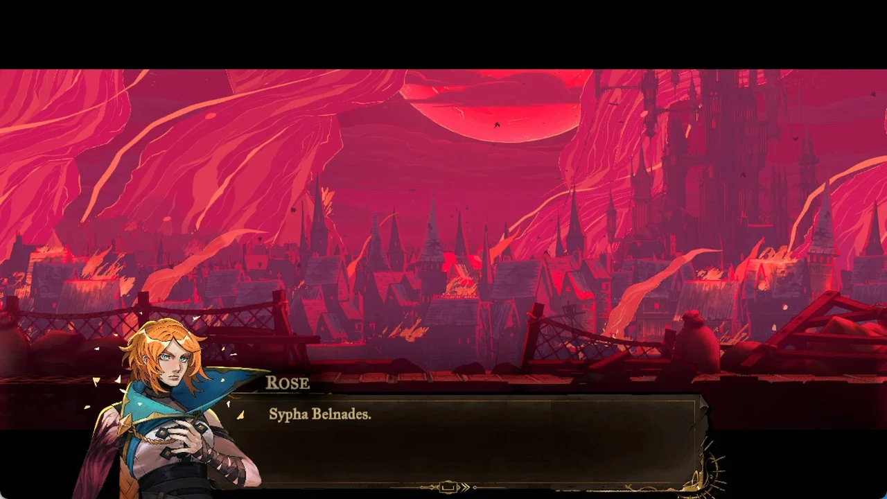 Rose's dialogue box reading "Sypha Belnades." during the Paris conversation