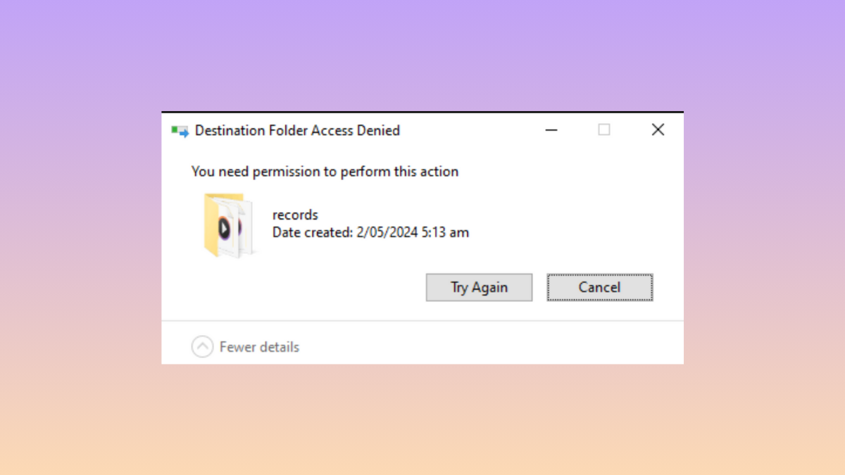 How to Remove “You Need Permission to Perform This Action” Message in Windows 11