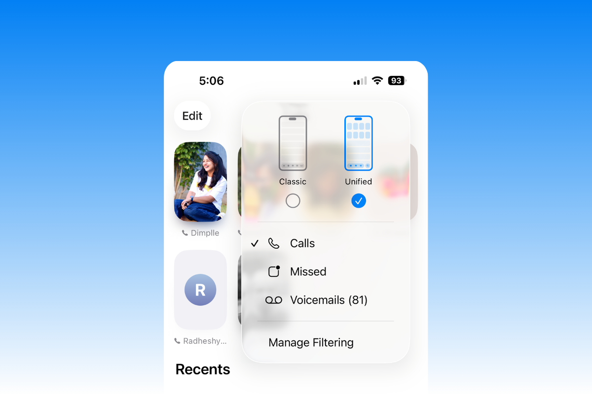 iOS 26: Move the search bar to the top (Phone app and Safari)