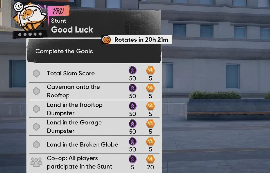 Skate Good Luck Stunt — Land in the Broken Globe consistently