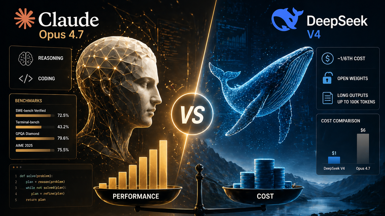 DeepSeek V4 vs Claude Opus 4.7: Pricing, Benchmarks, and Tradeoffs