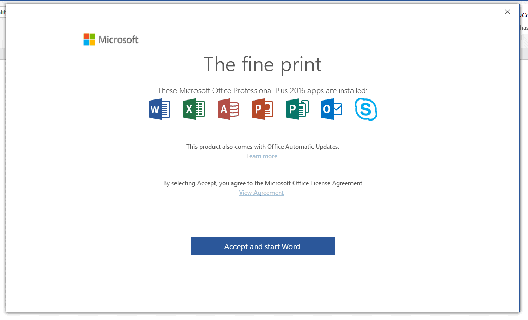 Microsoft Office Apps show “The Fine Print” pop-up message? Here’s what it means