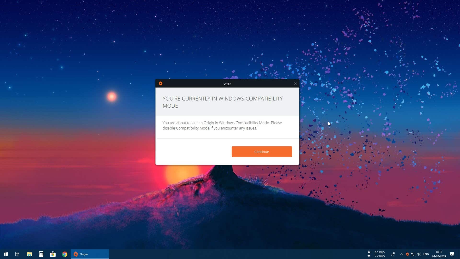 FIX: Origin “You’re currently in Windows Compatibility Mode” issue