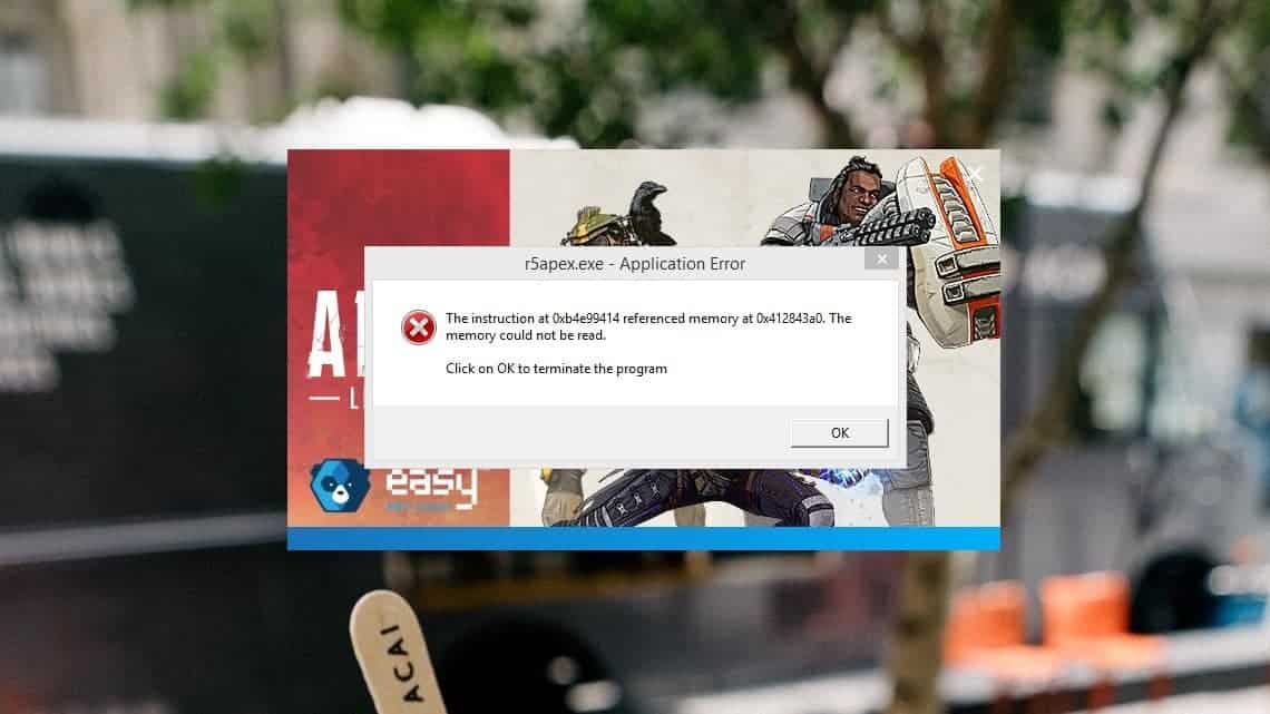 Apex Legends throwing “r5apex.exe – Application Error” on some PCs